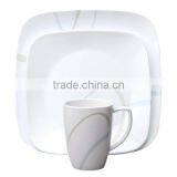 Tableware 16 Pieces Square Ceramic White Dinner Sets thumbnail-3