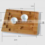 Creative Bamboo Custom Wood Tray Set With Coaster for Coffee thumbnail-5
