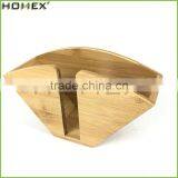 Bamboo Fan Shape Coffee Filter Holder Dispenser Rack Homex-BSCI Factory thumbnail-5