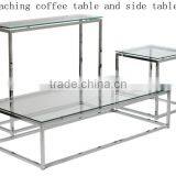 Console Table in Stainless Steel Base and Tempered Glass Top thumbnail-6