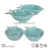 Small Ceramic Fish Shape Sauce Bowls thumbnail-3