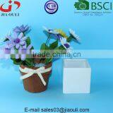 Mini Square Ceramic Planter Pot, Cube Nursery Pots thumbnail-3