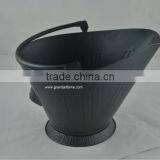 Fireplace Matte Black Iron Coal Bucket thumbnail-1