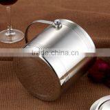 Round Stainless Steel Champagne Ice Bucket for Party and Bar thumbnail-3