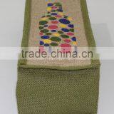 Jute Wine Bag/ One Bottle Wine Carry Bag Jute/ Eco-friendly Wine Tote thumbnail-2