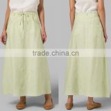 Wholesale Bulk Buy Cheap Skirts Women Office Trendy Chic Fashion Casual Plain Summer Linen High Rise Long Skirt