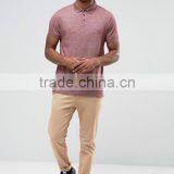 Cheapest Custom Embroidery Chest Logo Short Sleeve Button Placket Red Men's 100% Cotton Marl Jersey 200g Blank Casual Polo Shirt thumbnail-4