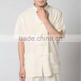 Chinese Short Sleeve Silk Wushu Uniforms thumbnail-3