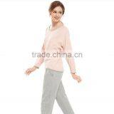 European and American Style Ladies Pajamas Sets Outwear 100% Cotton Full Sleeve Round Collar Loose Leisurewear Suit thumbnail-3