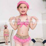 Fashion Little Girl's Bikini With Hat Wholesale thumbnail-1