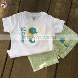 2016 Seahorse Swim Trunks Set With Coordinating Shirt Children Kids Boys Seersucker Swimwear thumbnail-1