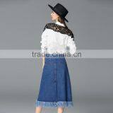 Superior Quality Soft Long Blue Jean Skirts for Women thumbnail-5