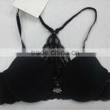 Popular Design Ladies Black Sexy Lace Front Closure Open Bra thumbnail-1