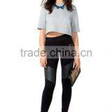 Elasticized Waistband Skinny PU Legging Sexy Fancy Legging for Ladies thumbnail-6