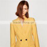 Lapel Collar Vent in the Back and Double Breasted Button-up Fastening Jackets thumbnail-2