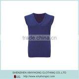 Promotion Blank Color V-Neck Sleeveless Ladies Knitwear Sweater