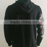 Men's Fleece Black Embroidey Pullover Hoodie thumbnail-2