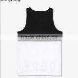 High Quality Cotton Tank Top Stitching Fashionvest, Wholesale Custom Tank Top in Guangzhou thumbnail-1