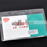 High Quality Clear Horizontal Plastic Business ID Card Badge Holder
