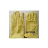 Golden Yellow Cow Grain Leather Driver Gloves 12205 thumbnail-1
