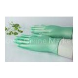 Green colour food latex surgical gloves / vinyl examination gloves