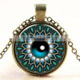 XP-TGN-HE-132 New Fashion Cabochon Glass Gemstone Time Gem Necklace For Ladies thumbnail-2