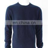 Dark Blue Men's 100% Cashmere Crew Neck Sweater Jumpers Wholesale thumbnail-2