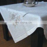 100% Pure Linen Table Cloth With Hand Hemstitch