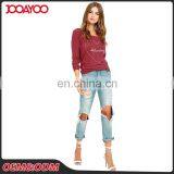 Wholesale New Fashion Style Backless Ladies Shirts Sweat Long Sleeve Casual Woman Shirt thumbnail-1