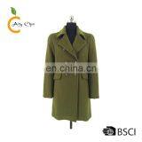 Wide Lapels High Back Slit Women Wool Coat thumbnail-2