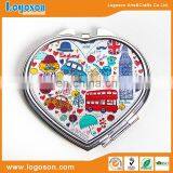 Graceful and Exquisite Ladies Compact Metal Pocket Mirror thumbnail-3