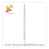 Omni external wifi 2.4G antenna with white color and rg1.13 coaxial cable pigtail antenna extender
