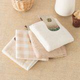 Organic Cotton Small Square Towel, Natural Non Dyed Cotton Yarn Woven Terry Square Towel, Twistless Square Towel thumbnail-1
