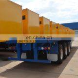 CIMC Stock Flatbed Semi Trailer 3 Axle 40 Tons Container Trailer thumbnail-6