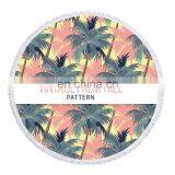 100% Polyester Round Beach Towel Multicolor Custom thumbnail-4