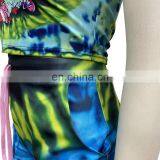 Wholesale Tie Dye With Carton Printing 2 Piece Joggers Crop Top and Stacked Hollow Out Pants Set thumbnail-6