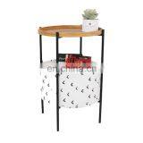 Customized Newest Design Home Storage Metal Round Tea Table With Wooden Lid thumbnail-2