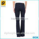 OEM Service Classical 100% Cotton Denim Jeans Trousers Lady Bell-bottoms Pants thumbnail-4