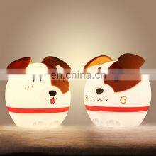 New Design Hatch Baby Rest Night Light Led Soft Silicone Dog Night Lights for Kids Room Deco