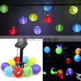 Christmas Solar Power 10 Led Paper Lantern thumbnail-1