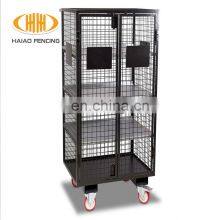 Warehouse Wire Mobile Steel Storage Security Cage Cart