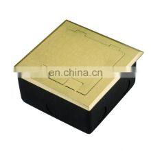 JS-DC146 Golden Brushed Module German Floor Socket Box thumbnail-2