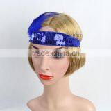 Christmas/Halloween/Party Costume Blue Feather Sequin Headpiece Headband thumbnail-5