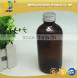 250ml Amber Boston Glass Bottle With Silver Cap