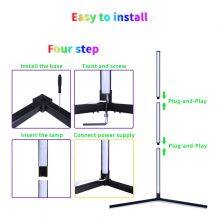 Stand Lights Floor Shell White Black Available Modern RGB Color Changing Tripod LED Floor Lighting Show Light up Tiles thumbnail-3