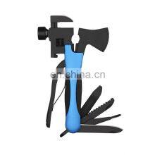 New Nine in One Batch of Black Hair Multi-tool Pliers and Hammers for Outdoor Camping Multi-purpose Open Mountain Axe