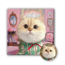 Custom Pet Portrait Oil Painting on Canvas - Handmade With Eco-Friendly Paints thumbnail-1