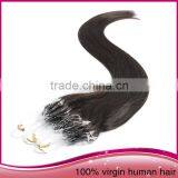Cheap Micro Ring Loop Hair Extension Silky Straight Brazilian Raw Human Hair Loop Hair Weaving thumbnail-2