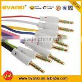 Hot Selling High Quality Colorful 3.5mm Male to Male Flat Noodle AUX Stereo Audio Cable thumbnail-2