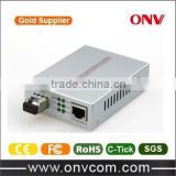 ONV company cost-effective product Gigabit Dual Fiber single mode Media Converter with SFP LC Port